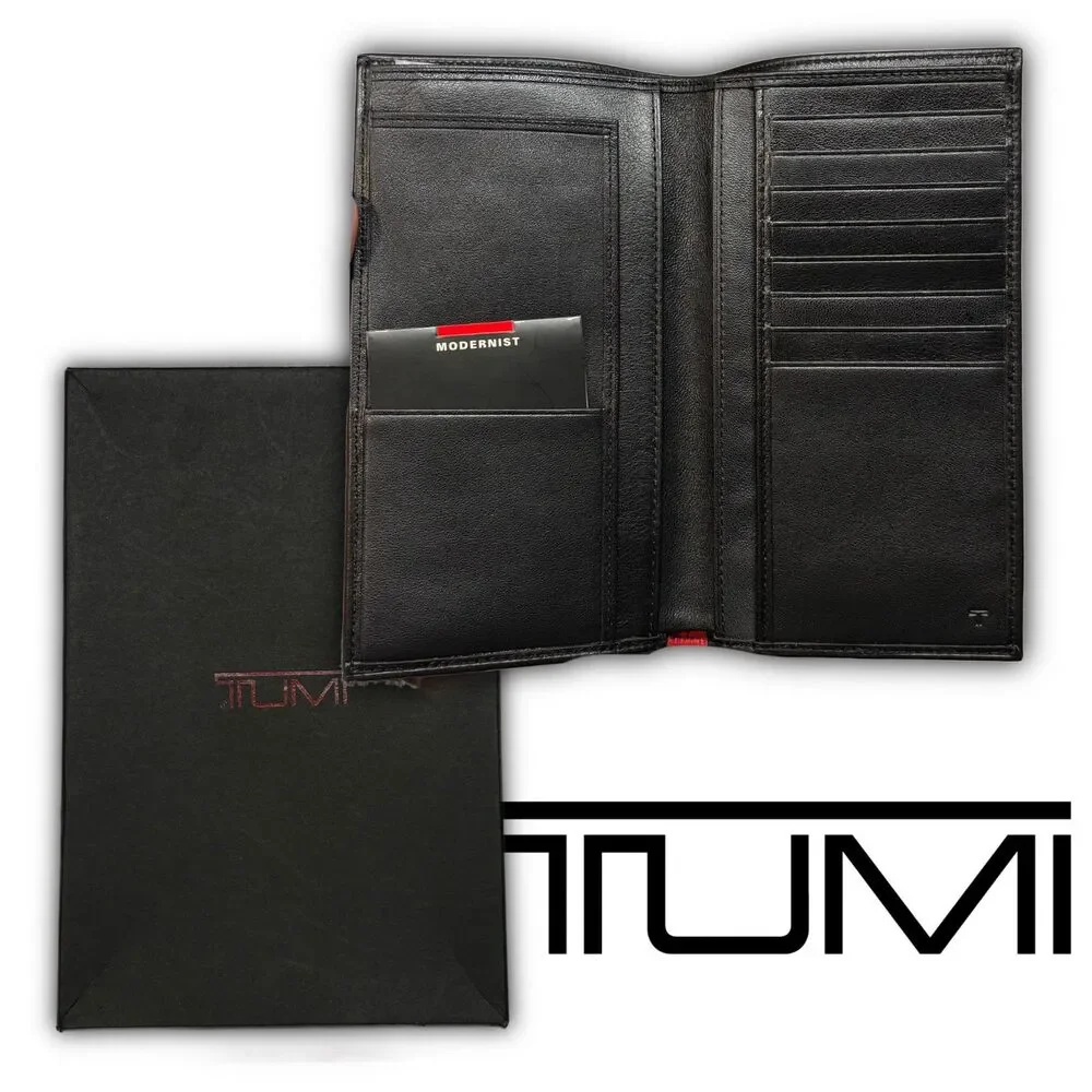 TUMI Global Leather Pocket Wallet with Original Box